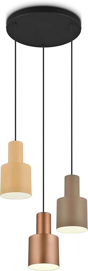 Trio Leuchten Hanglamp - Beige - Bruin - Taupe - 30 x 150 cm - 3 lampen - Metaal