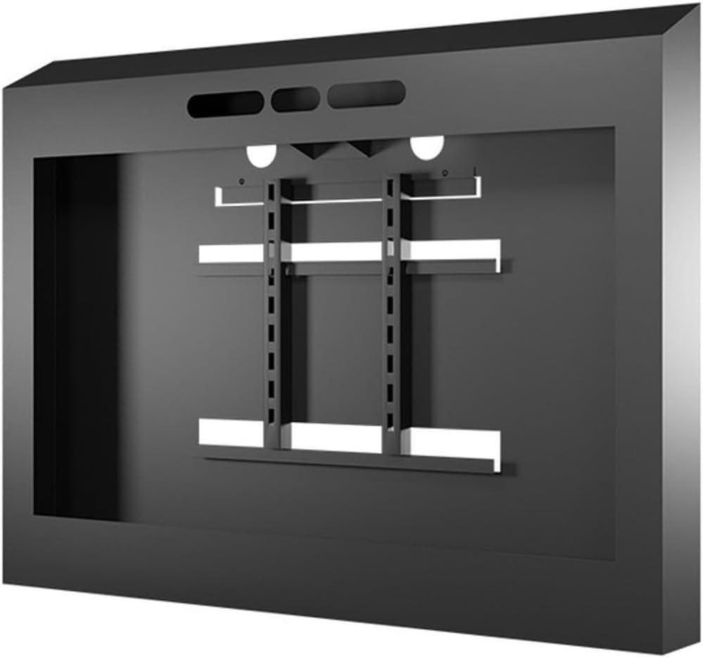 AVTEQ SSENCL-32-POLY-NOTV 32" Security Display Enclosure, Black Powder-Coated Finish, Supports the Poly Studio X30/X32 and the R30 Video Bar, Single Gang Cutout, 100% Steel Frame