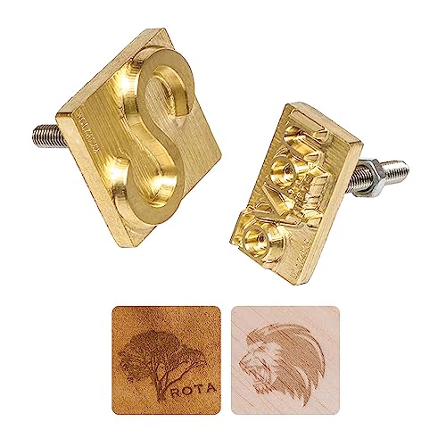 ZONESUN Custom Logo Hot Foil Stamping Machine Leather Stamp Heat Press Embosser (1“x1”)