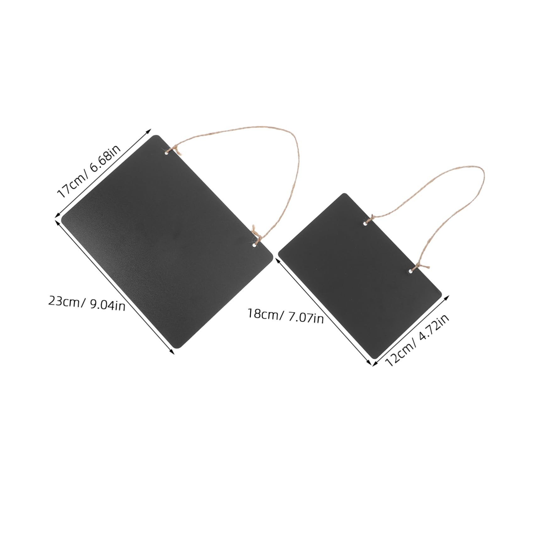 Angoily 4pcs Double Sided Erasable Chalkboard Signs Vintage Wooden Memo Boards with Hanging String for Wedding Restaurant and Party Decorations Rustic Message Display