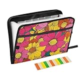 Cantuta Beauty Summer Flowers Ordner für die Schule, 13 Taschen, A4, Briefgröße mit...