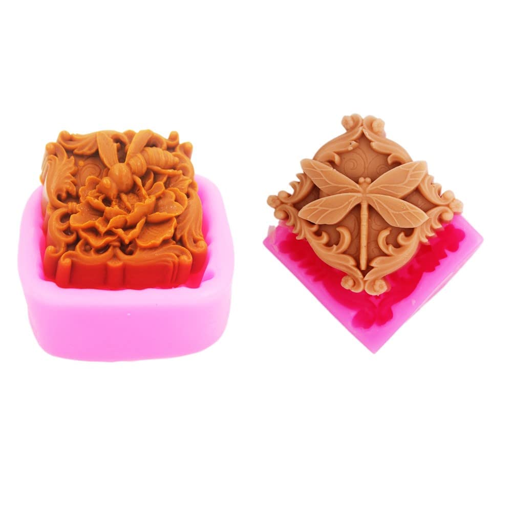 Stampo in silicone a forma di libellula, 2 pezzi, grande, in resina