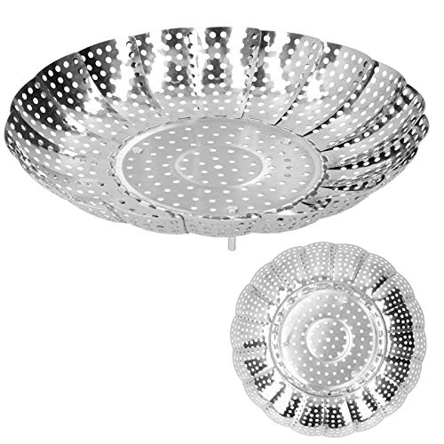 Dampfkorb, Edelstahl Gemüse Dampferkorb Klapper Dampfkorb Gemüse Dampfer Korb erweiterbar Dampfkorb zum dampfenden Kochfutter (5,9 bis 10,2).