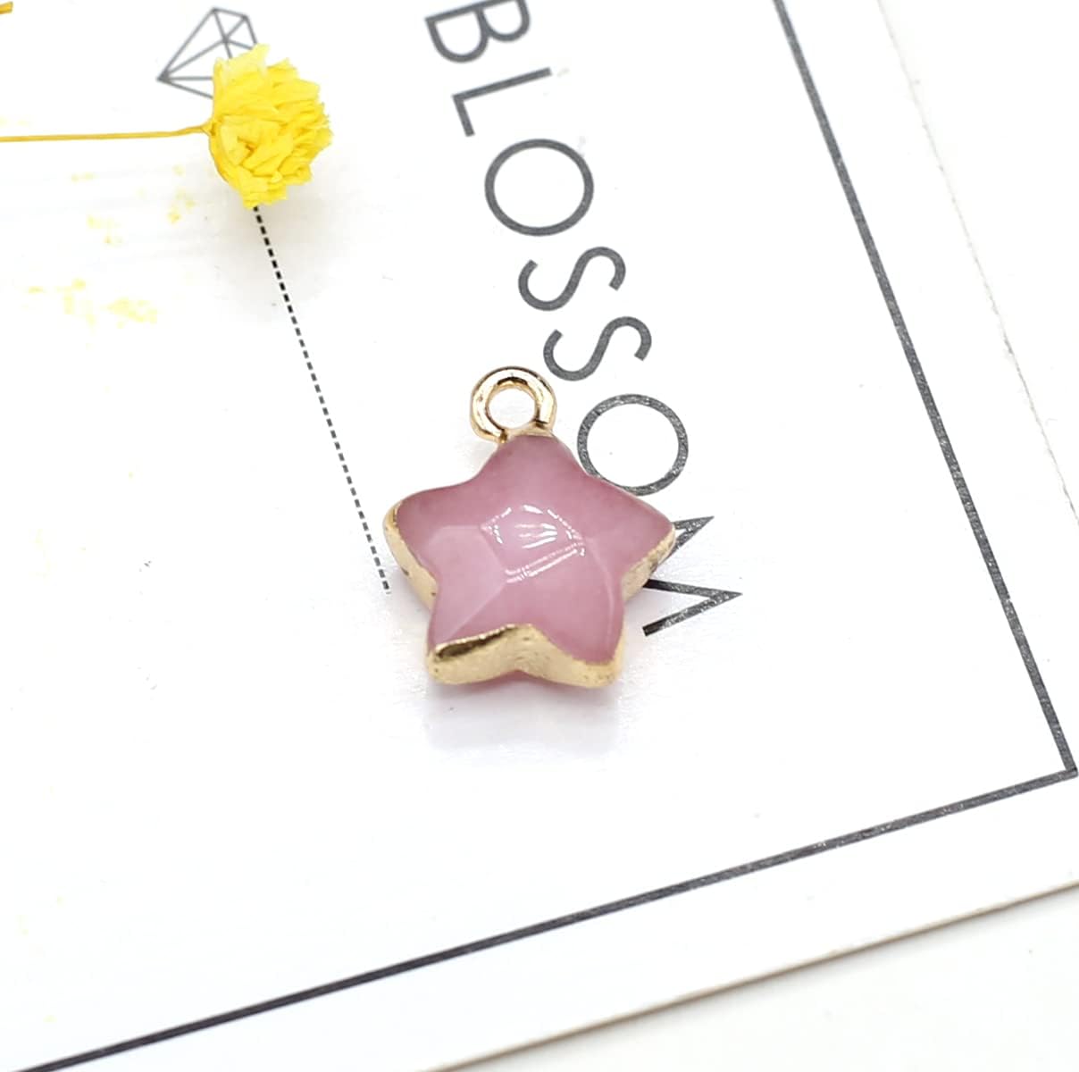 LHJ 8 Pcs Natural Stone Pendants Faceted Pentagram Shape Random Energy Healing Crystal Charms for Jewelry Making Necklace Bracelet Women Gift - Image 4