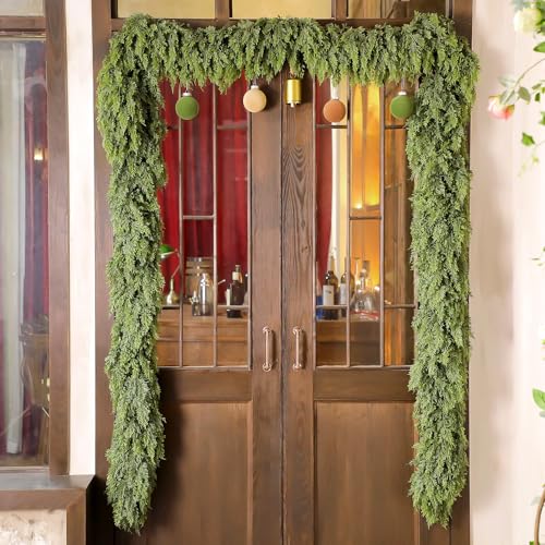 Waydress 1 Pcs 18ft Christmas Artificial Cedar Garland Realistic