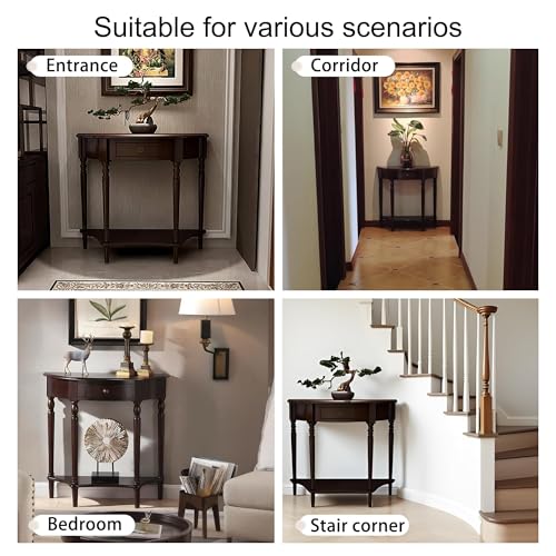 Mesa consola de madera para decorar una sala de estar moderna 7