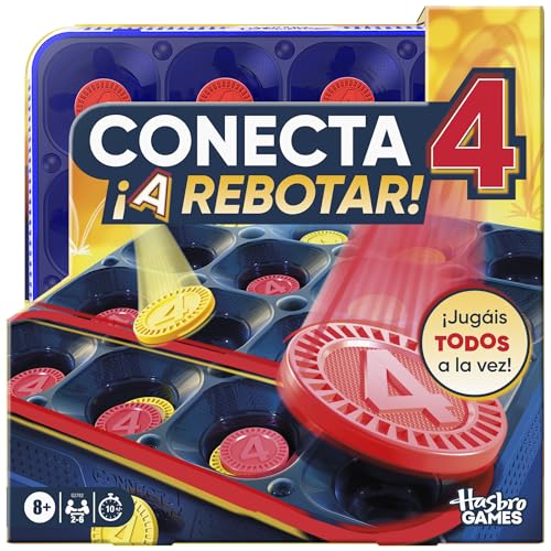 Hasbro Gaming Juego Conecta 4 ¡A rebotar! - Versión en español