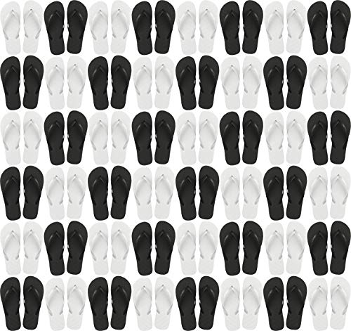 Image of Winterlace Bulk Flip Flops for Wedding Guests 48 Pairs Reception Slippers Destination Beach Pool Spa Sandals Wholesale Pack
