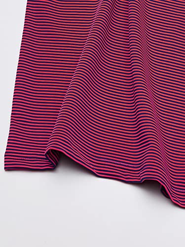 Under Armour Polo de golfe listrada para meninos, Vermelho parafuso/azul bauhaus/azul bauhaus, Mediu
