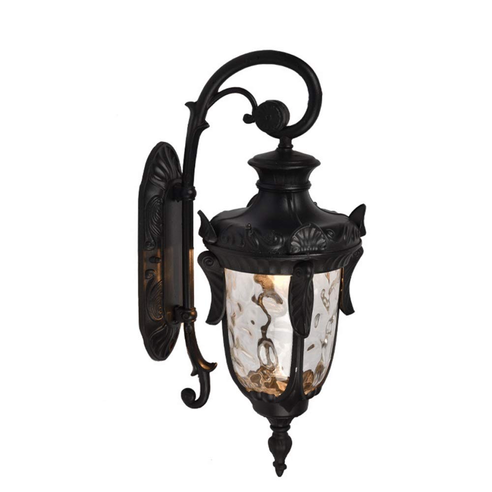 Applique murale noire E27 extérieur luminaire de garage étanche style ferme