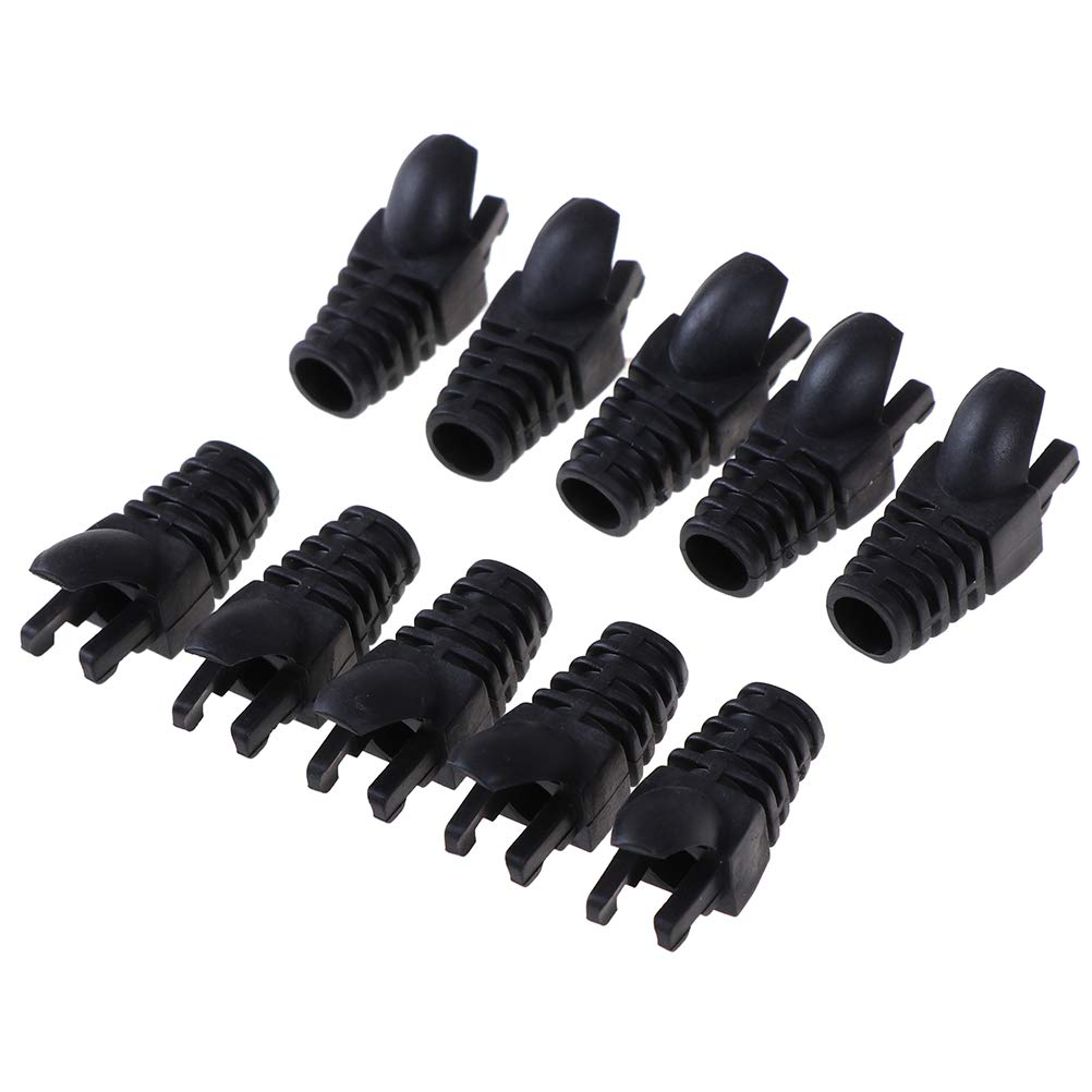 Wpetals 20 Pcs Network RJ45 Cable Ends Plug Connector Cover Boots Cap