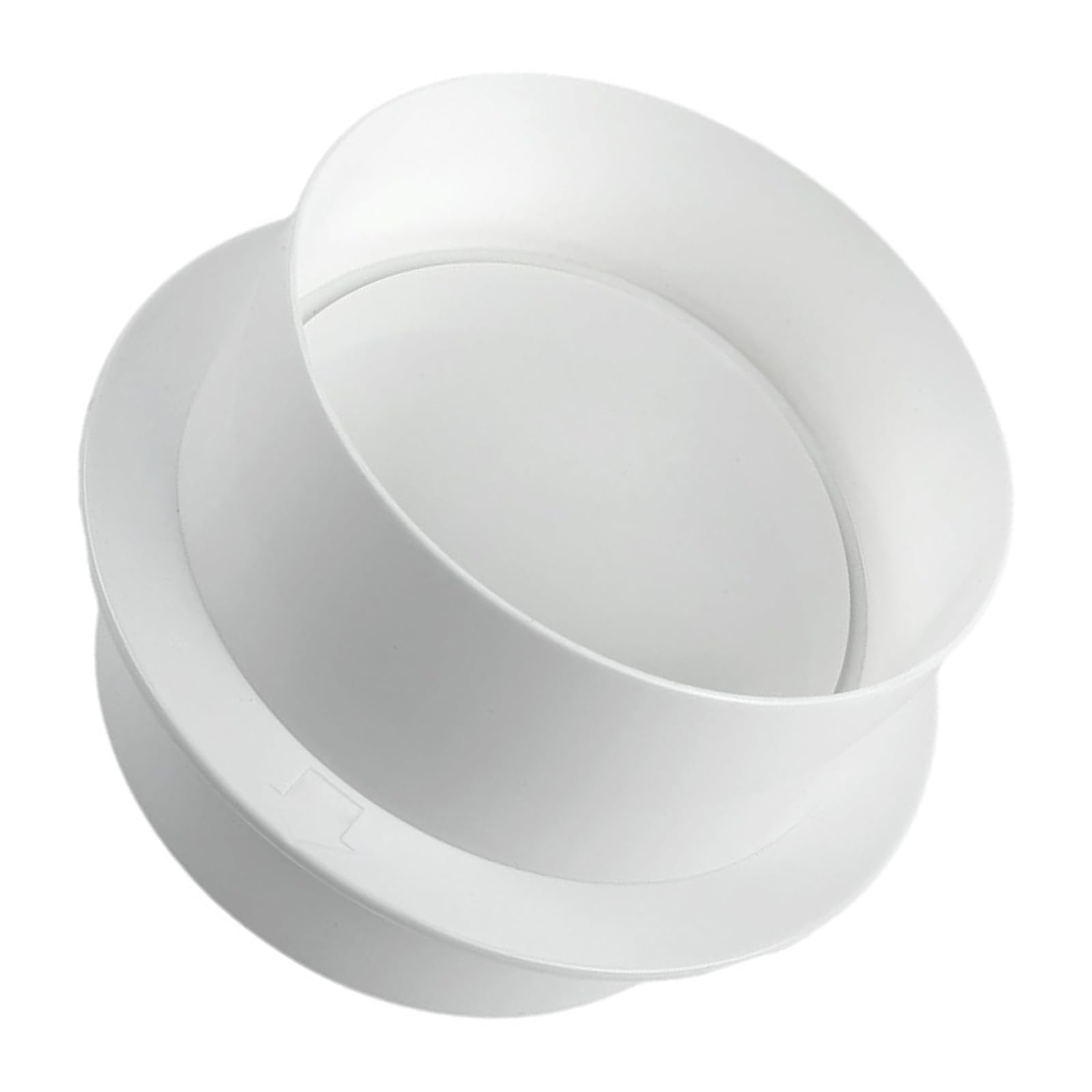 Ptrecniok White Valve For Cooker Hood Ductwork， Pvc Inline Duct Non-Return Check Valve Airflow Damper 80-200Mm For Hvac Kitchen Fan(125Mm)