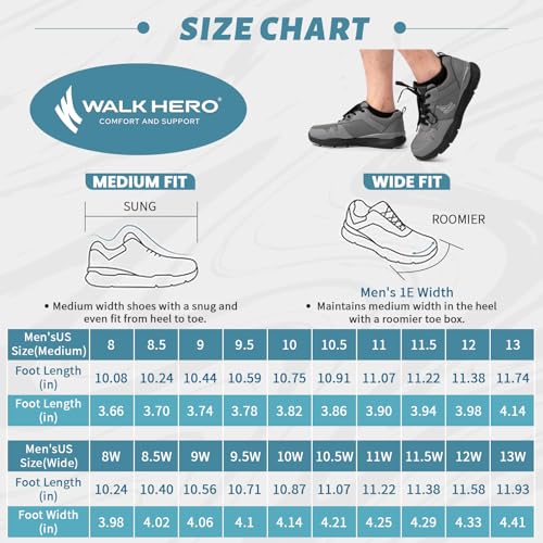 Image of Walking Shoes for Men with Arch Support - Orthopedic Comfortable Sneakers for Plantar Fasciitis - Breathable Non Slip Shoes for Flat Feet & Pain Relief