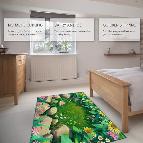 Tapis lavable en machine contre les taches de feutre chambre enfant