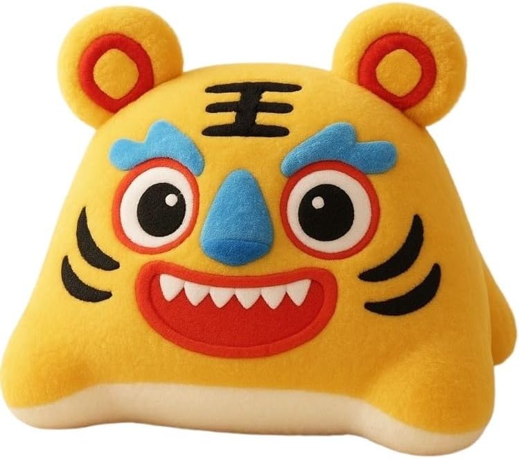 ホームデコレーション 手作り布製虎 Cloth Tiger Plush Doll New Year Mascot Tradition