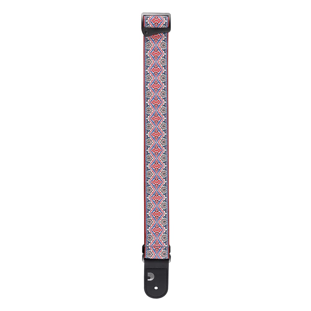 D'Addario Accessories Guitar Strap - Eco-Comfort Persian Woven Guitar Strap - Made from Recycled Materials - White