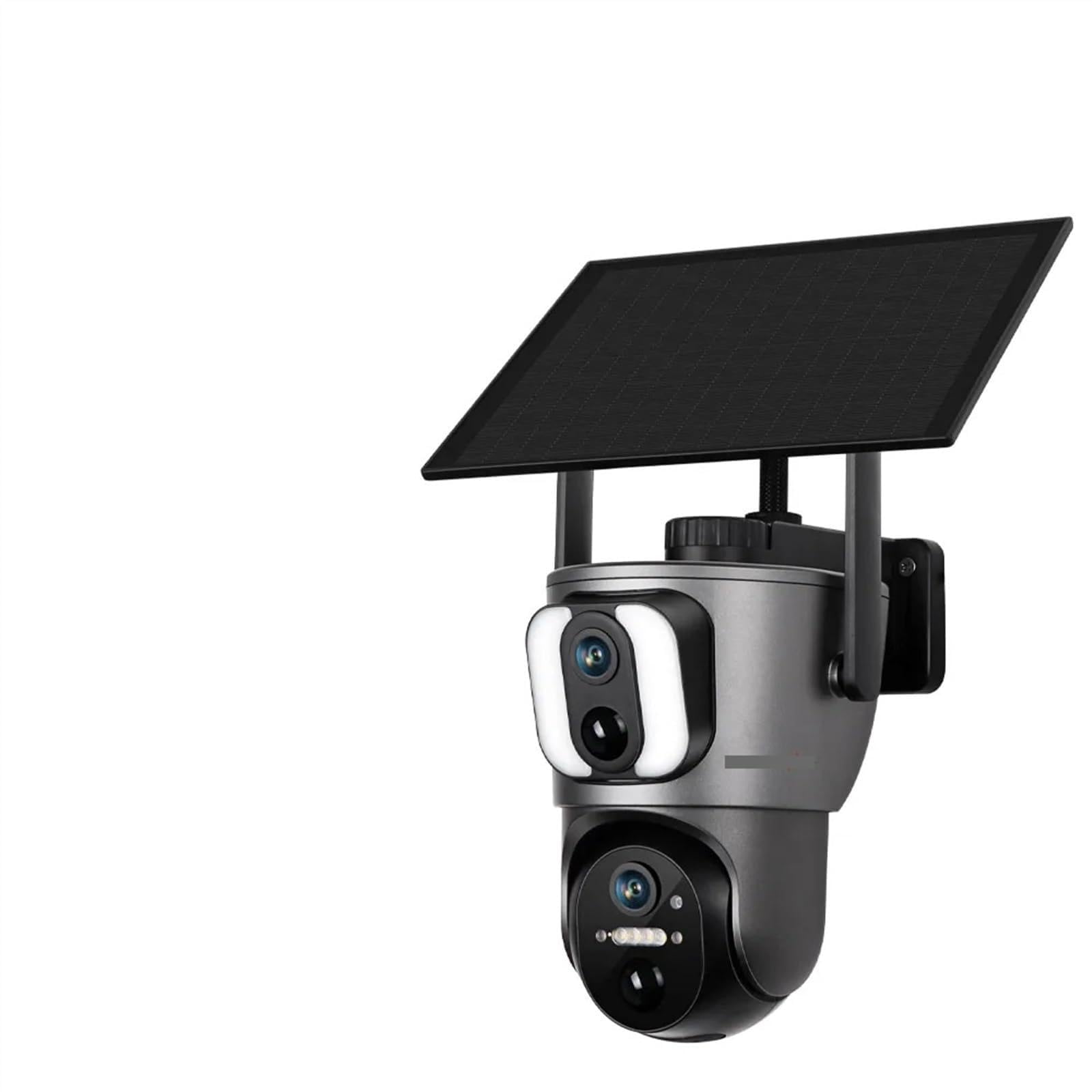 Caméra de sécurité, Caméra Solaire Double écran 2K, Sim extérieur, 4G, détection PIR Humam, Suivi Automatique, caméras de sécurité à Liaison Intelligente(4G Version Add 64G)