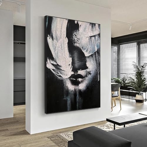 Art mural abstrait pour habiller un couloir vide : affiche sur toile 60x90 cm