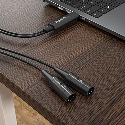 DigitalLife 1-In/1-Out USB MIDI auf 5-Pin DIN Interface Adapter – Metallgehäuse, kompatibel mit Windows/macOS- (Modell-Nr.:BM1003)