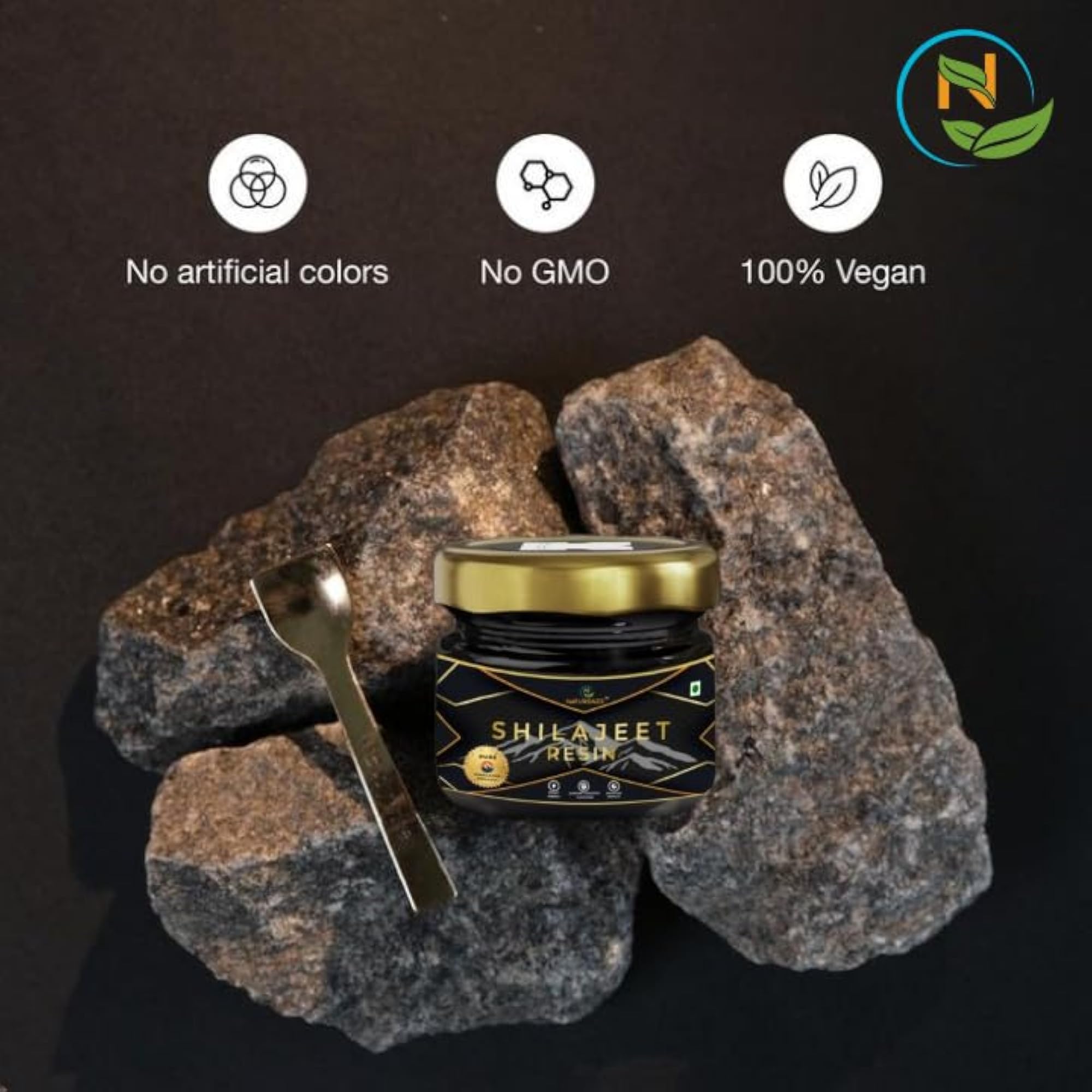 Natureaze Shilajeet Resin, 10g, Energy Support