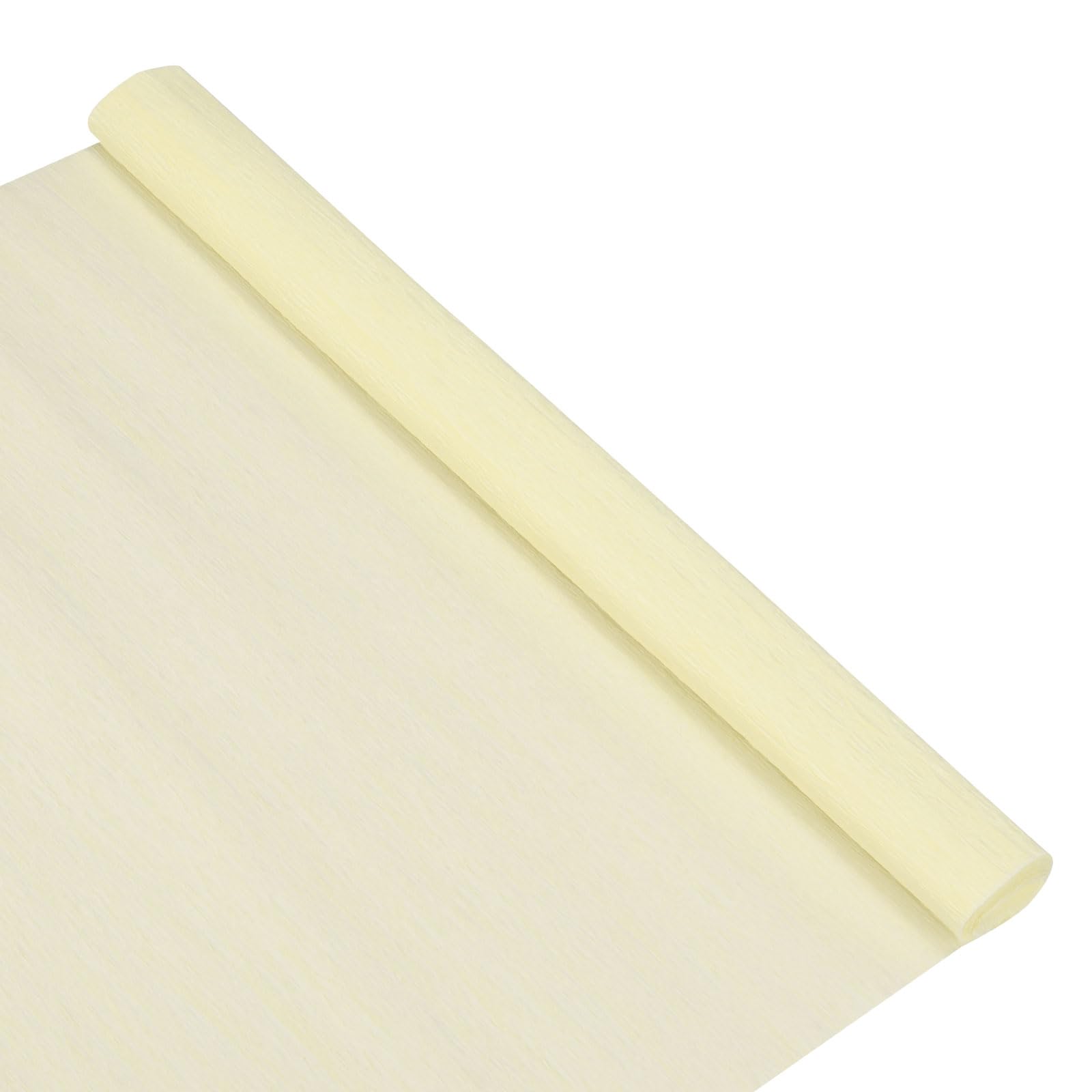 Photo 1 of M METERXITY Crepe Paper, 8.2ft x 20 Inch /250 x 50cm Soft Wide Crepe Paper Streamer Sheet, Decorative Craft Streamer for DIY Craft/Flower Making/Decoration [Cream White]