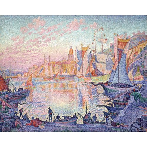 Toile haute définition Le Port de Saint-Tropez Signac 101,6x127 cm déco murale bureau