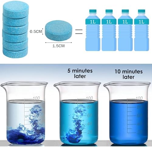 200 PCS-Car Windshield Washer Tablets, Glass Cleaner, Concentrated Effervescent Tablets, Solid Windshield Effervescent Wiper Tablet for Car Window Glass Cleaning - 1