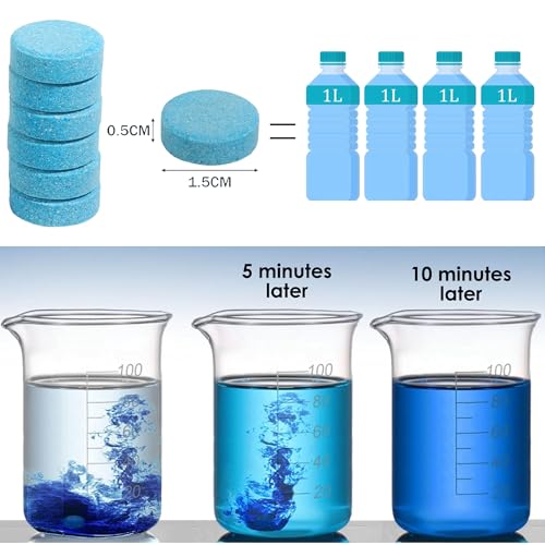 200 PCS-Car Windshield Washer Tablets, Glass Cleaner, Concentrated Effervescent Tablets, Solid Windshield Effervescent Wiper Tablet for Car Window Glass Cleaning