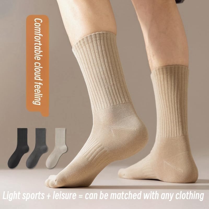Men's & Women's 7-Color Assorted Crew Socks - Multi-Purpose Casual Sports Socks (Fits Men 8-10/Women 6-12) (7 Pairs) image 5