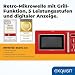 Exquisit Retro-Mikrowelle 700 Watt, 25,5 cm Drehteller, 1000 Watt Grill, 20L, 5 Leistungsstufen...