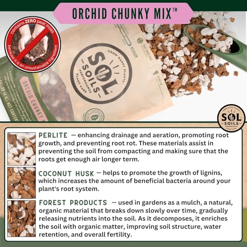 Sol Soils Mezcla Gruesa para Orquídeas 1 Galón miniatura 4