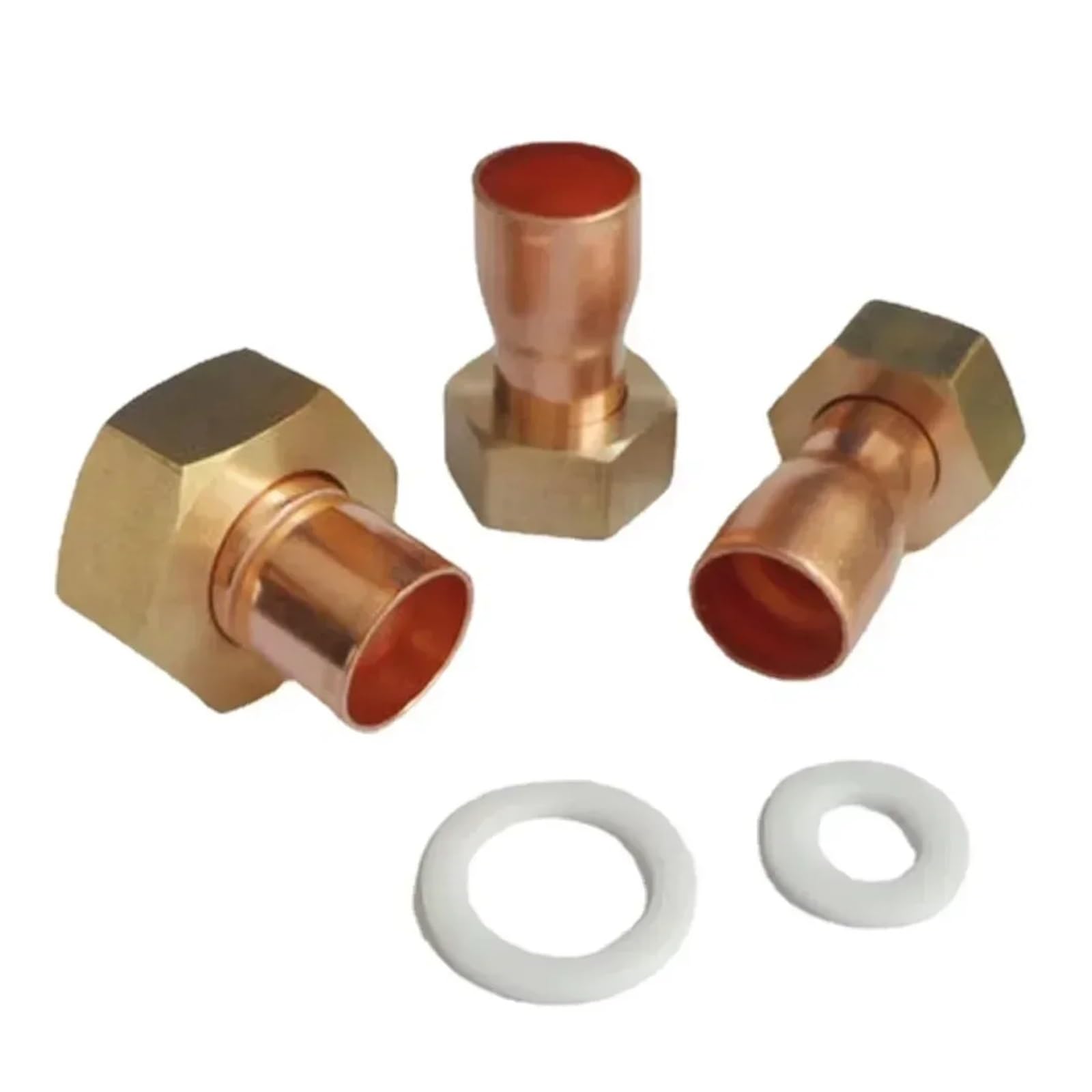 Xuro Gwint żeński 1/2-2" BSPP 12,7-42 mm, łącznik kielichowy do rur miedzianych, gniazdo dwuzłączkowe, miedziana złączka instalacyjna do klimatyzatora(Straight,2 BSP TO 54MM_FEMALE TO END FEED)