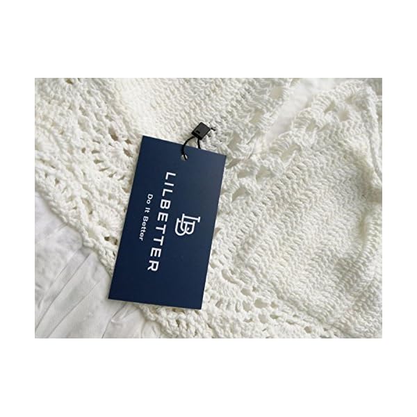 LILBETTER-Womens-Beach-Crochet-Backless-Bohemian-Halter-Maxi-Long-Dress LILBETTER Women's Beach Crochet Backless Bohemian Halter Maxi Long Dress (White,Small)