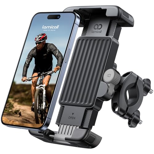 Lamicall Bike Motorcycle Phone Mount - [1s Quick Lock] Bike Cell Phone Holder...