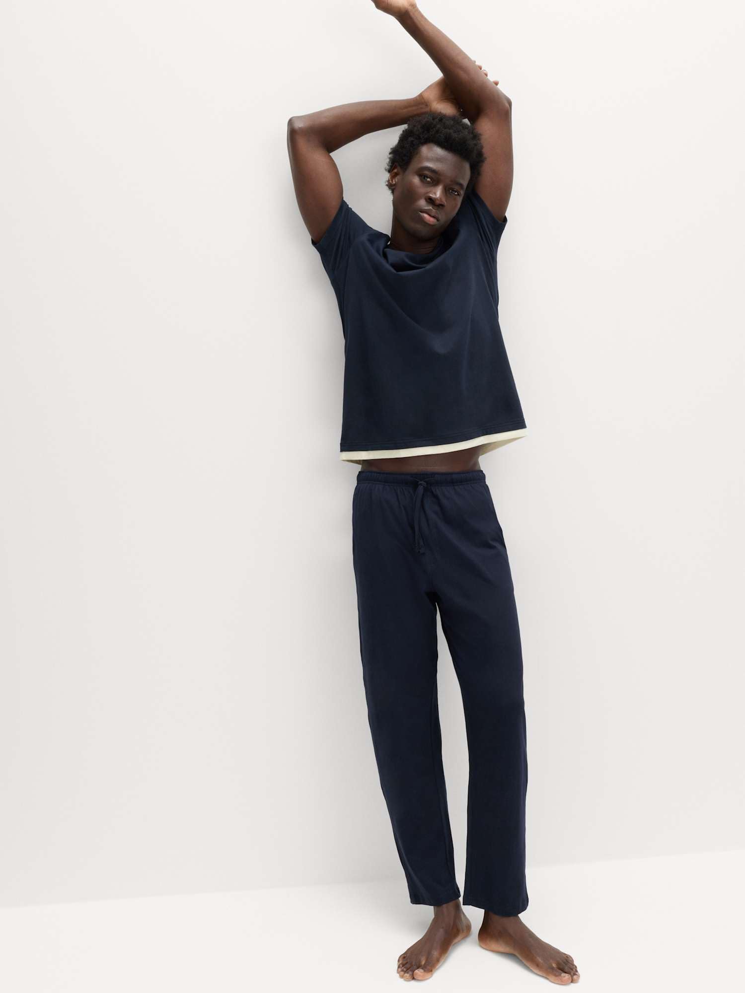 Marks & Spencer 2-Pack Uomo Pantaloni Pigiama in Puro Cotone – vestibilità Regolare – Vita con Coulisse – con Tasche