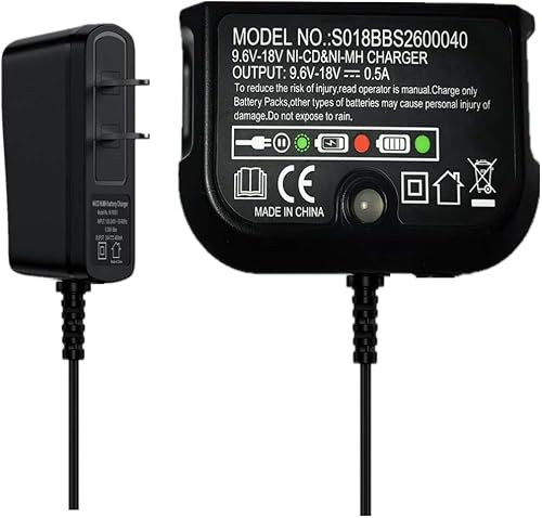 Replacement for Black&Decker 18V 14V 12V 9.6V NiCad & NiMh Battery Charger,Compatible with Battery HPB18 HPB14 HPB12 HPB18-OPE FSB18 FSB14 FS12B HPB96 FSB96,etc