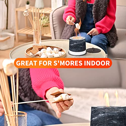 Smilebank Tabletop Fire Pit, Marble Table Top Firepit, Mini Indoor Fire Pit Clean Burning, Portable Tabletop Fireplace Fire Bowl For Smores Home Decor Outdoor Patio Balcony Backyard Garden Decor #TOP1