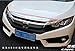 Rqing for Honda Civic 10th 2016 2017 2018 2019 Chrome Front Hood Bonnet Cover Trim