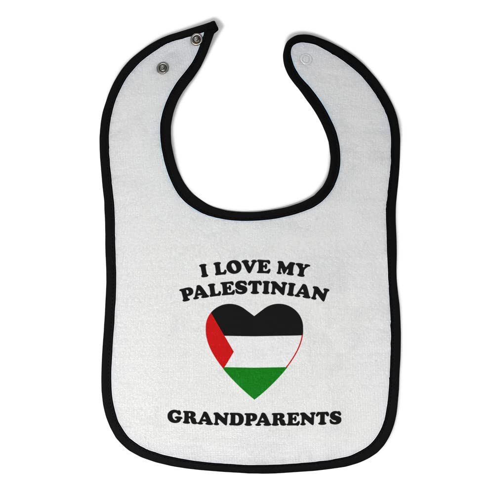 Inktastic I Love My Grandpa In Black Chalk Heart Boys Or Girls Baby Bib - Foto 9