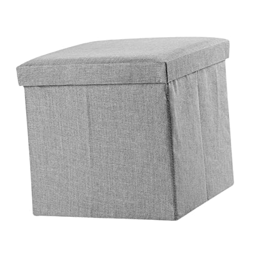 SEWOART Collapsible Stool Storage Fabric Storage Box Multi-Functional Footstool Easy to Store