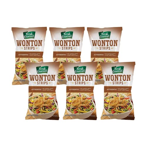 Fresh Gourmet Authentic Wonton Strips Crunchy Snack and Salad Top...
