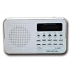 L-938 Şarjlı Taşınabilir FM Radyo | Dijital Ekranlı | USB/TF/SD/AUX Destekli | BL-5C Bataryalı Cep Radyosu (Beyaz)