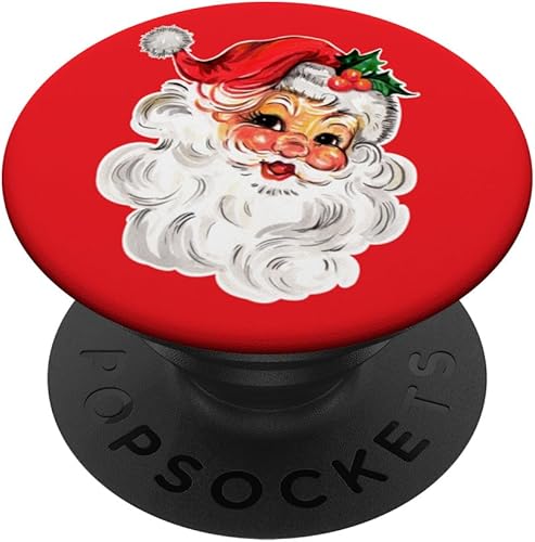 PopSockets PopGrip estándar de Navidad rojo de Papá Noel