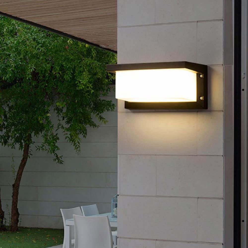 SHOPFRILL Outdoor Wall Lamp 18W LED With Motion Sensor Exterior Wall Light IP65 Waterproof Modern Wall Mounted Lamp For Terraces Corridor Courtyard