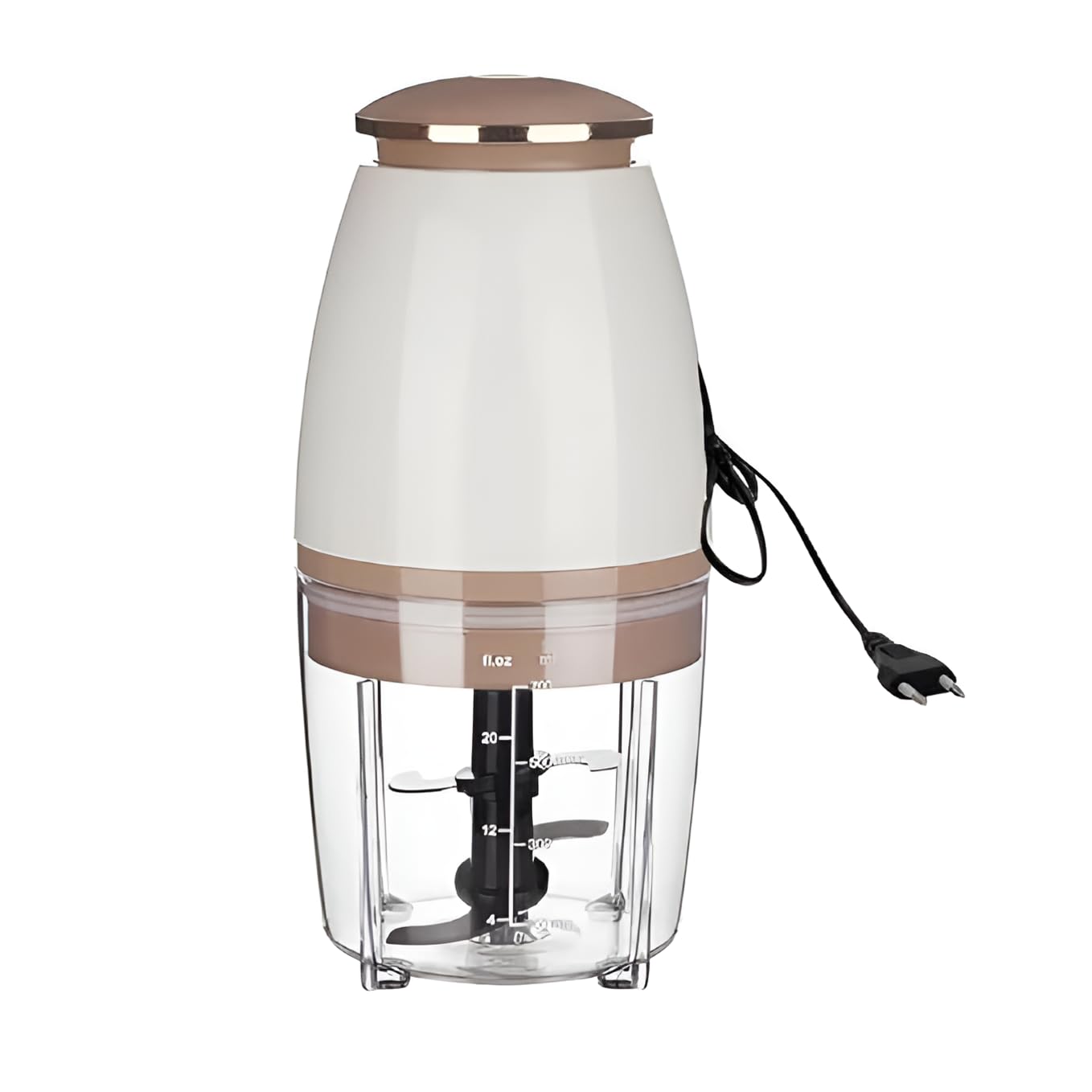 Nutri-chop Pearl Electric Chopper | 4 Sharp Stainless Steel Blades | 700ml | 350W | Chop and Mince Vegetables, Meat, Blends Dips | Low Noise | Light-weight Baby Food Processor