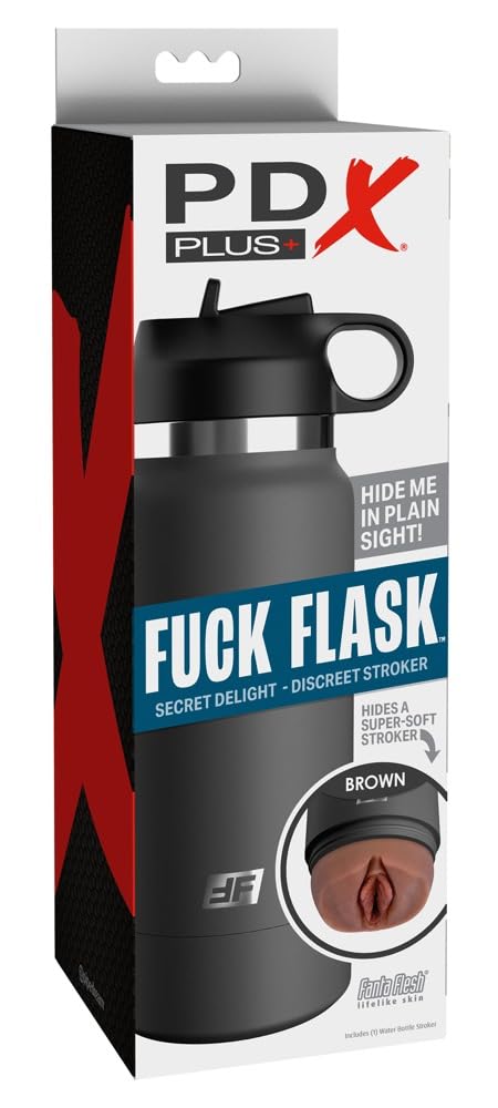 PDX Fuck Flask - Secret Delight Brown/Grey 8.3x17.8 cm