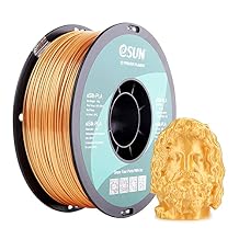 eSUN Silk PLA 3D طابعة الشعيرة ، دقة الأبعاد +/- 0.03 مم ، 1 كجم بكرة ، 1.75 مم ، ذهب