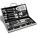Albessel Professional BBQ Grill Tool Set,Stainless Steel BBQ Grill Set,Outdoor BBQ Grill Tool Set - 19 Pcs with Case