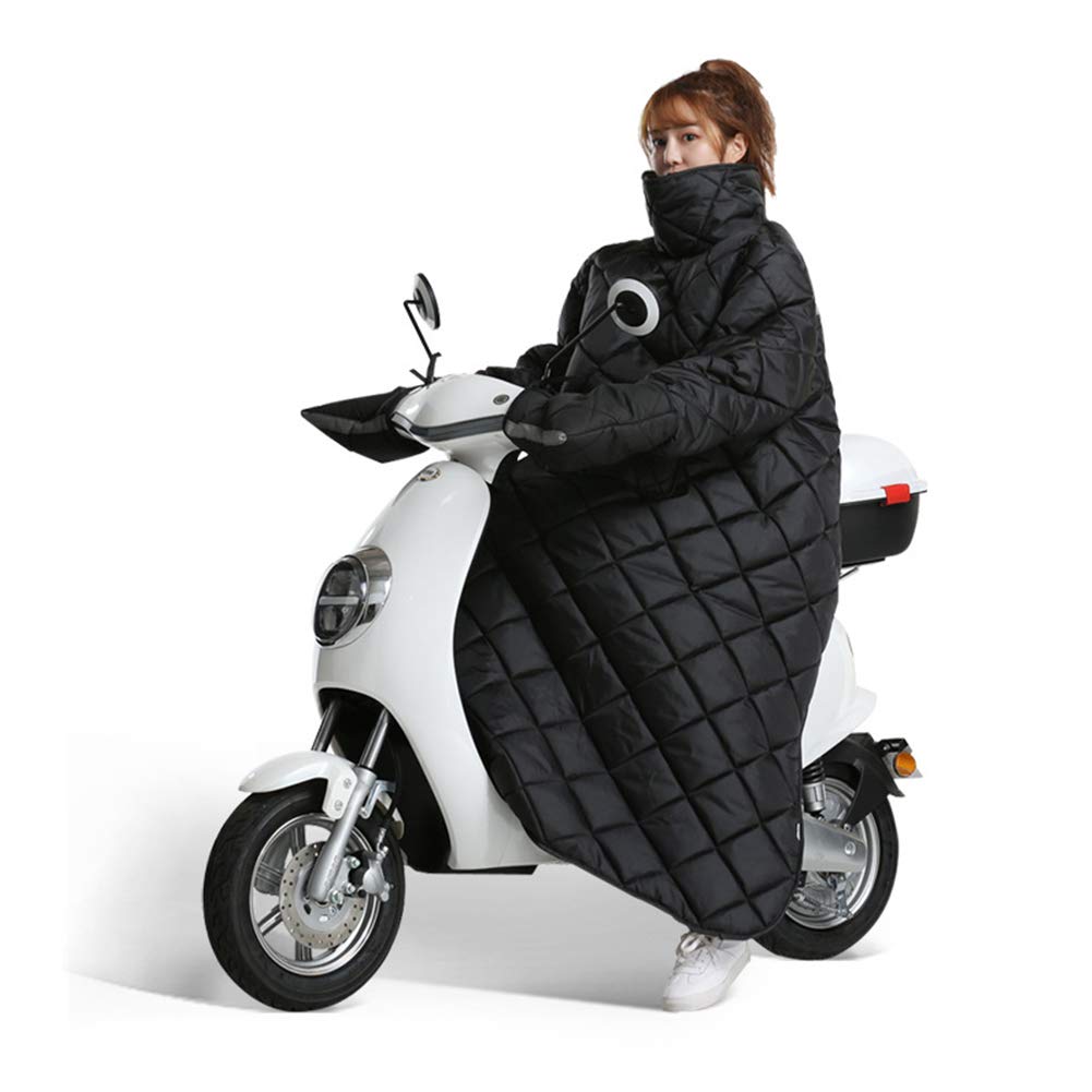 Générique Tablier Scooter, Couvre Jambe Scooter Moto de Pare-Brise gantbar Gants Guidon Hiver Brise réfléchissant Bande Chauffe Tour Chaleur Scooter Couvre-Genou Genou Blanc(XL)