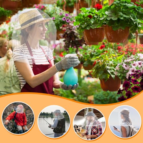 Anvin Mosquito Head Net Bug Hood para Pesca, Camping, Jardinería Sombrero Compatible Insect Shield Cubierta Transpirable de Malla para Cara contra Insectos y Mosquitos (3 Piezas, Diseño Mejorado de Una Sola Pieza, Blanco) miniatura 7